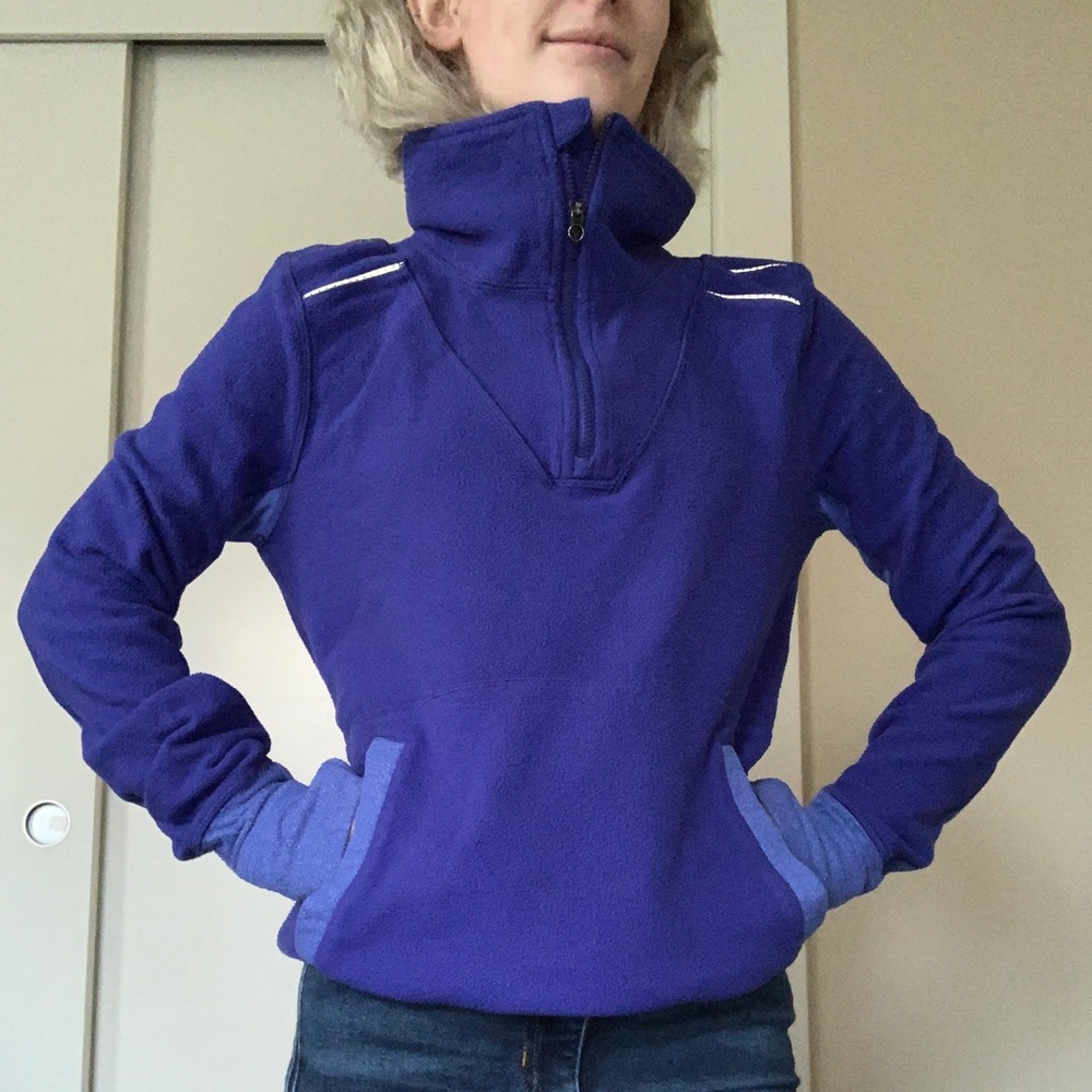 Blue/Purple 3/4 zip Sweatshirt